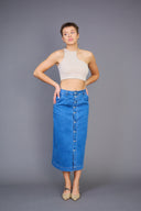 Jupe longue en jeans "Diane" - ANA & LUCY