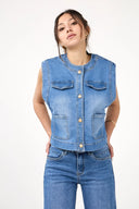"Matine" denim vest