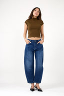 Jeans Barrel ( Cropped ) "Livia"