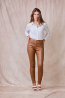 Pantalon Slim Enduit "Théophile" - ANA & LUCY
