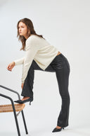 Pantalon Flare Enduit "Florence"