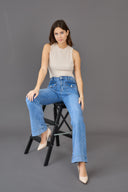 "Solène" Wide-Leg Jeans