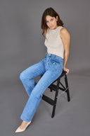 "Solène" Wide-Leg Jeans
