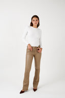 Pantalon Flare Enduit "Florence"