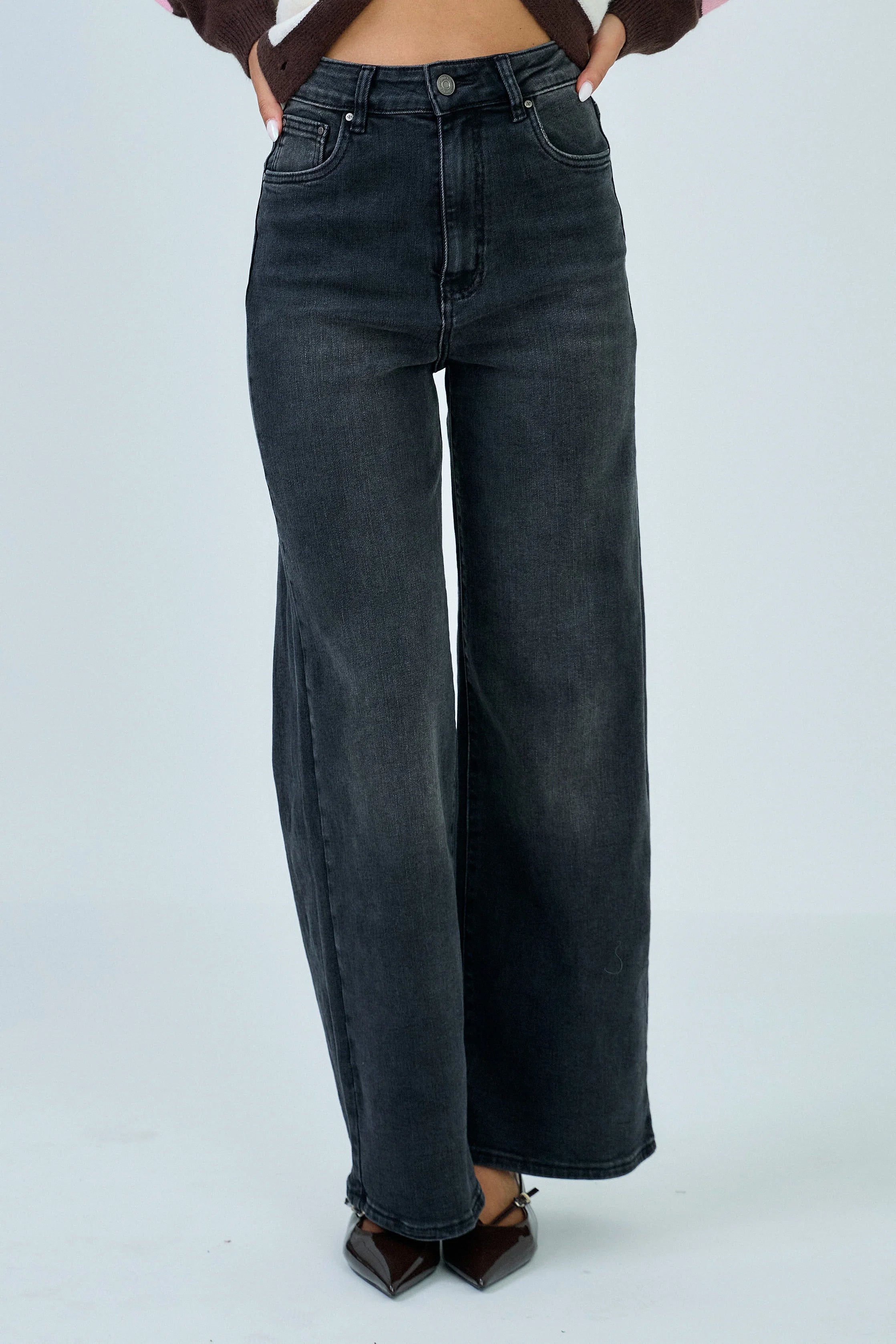 Jean Droit Gris Femme Ana Lucy - Taille 40, Occasion Très Bon état, Coupe Régulière