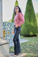 Pantalon Flare Enduit "Florence"