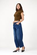 Jeans Barrel ( Cropped ) "Livia"