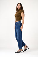 Jeans Barrel ( Cropped ) "Livia"