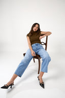 Jeans Barrel ( Cropped ) "Livia"