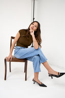 Jeans Barrel ( Cropped ) "Livia"