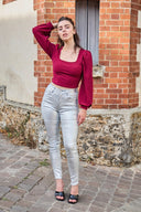 Pantalon Slim Enduit "Théophile"