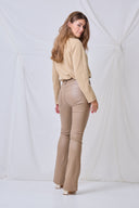 Pantalon Flare Enduit "Florence"