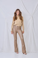 Pantalon Flare Enduit "Florence"