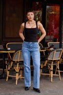 "Maria" Wide-Leg Jeans
