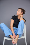 "Maria" Wide-Leg Jeans