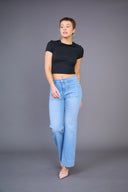 "Maria" Wide-Leg Jeans