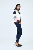 Pantalon slim bleu marine coupe push-up