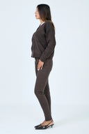 Pantalon slim push-up marron de la marque ANA & LUCY