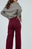 Pantalon wide leg bordeaux de la collection ANA & LUCY